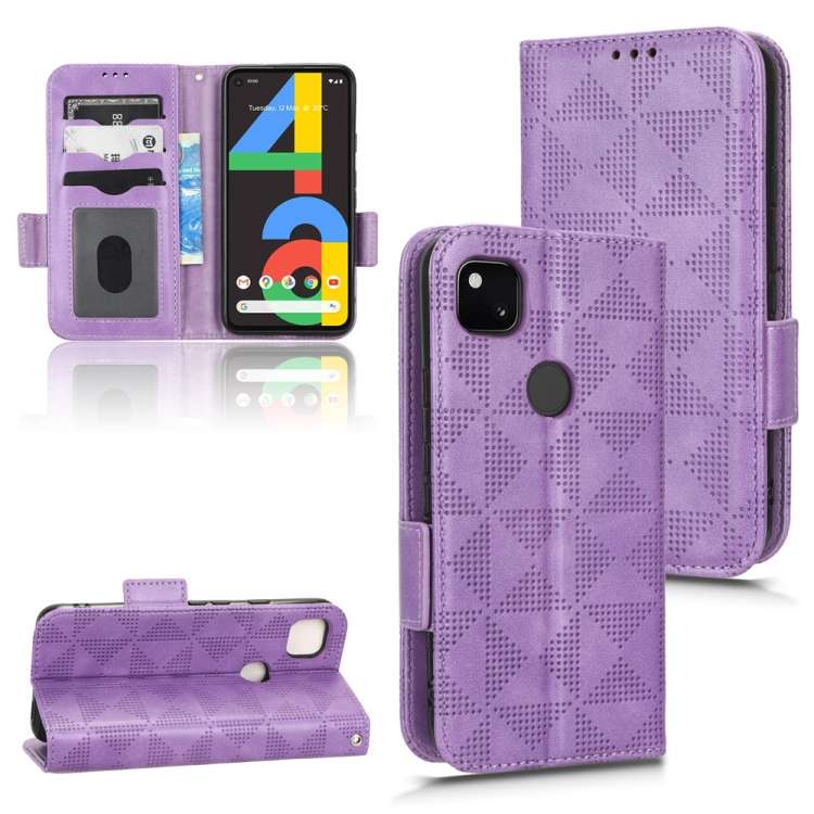 Custodia per telefono in pelle a triangolo simmetrico, For Google Pixel 3, For Google Pixel 4 XL, For Google Pixel 4a 4G, For Google Pixel 4a 5G