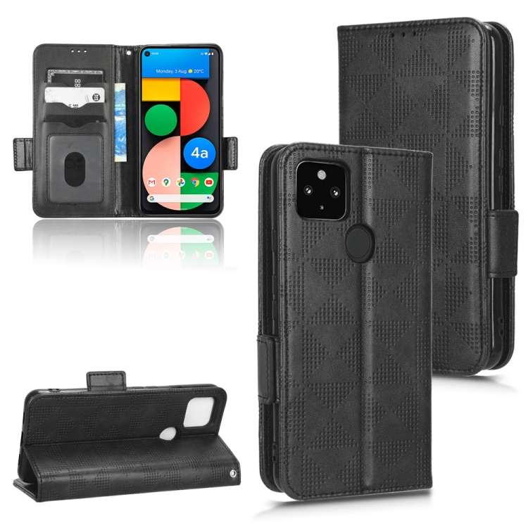 Custodia per telefono in pelle a triangolo simmetrico, For Google Pixel 3, For Google Pixel 4 XL, For Google Pixel 4a 4G, For Google Pixel 4a 5G