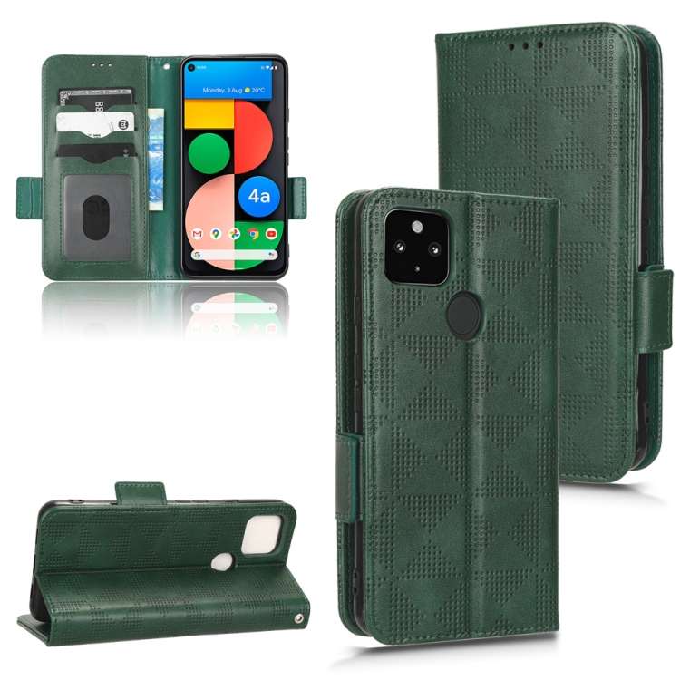 Custodia per telefono in pelle a triangolo simmetrico, For Google Pixel 3, For Google Pixel 4 XL, For Google Pixel 4a 4G, For Google Pixel 4a 5G