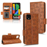 Custodia per telefono in pelle a triangolo simmetrico, For Google Pixel 4, For Google Pixel 5a 5G, For Google Pixel 5, For Google Pixel 6 Pro