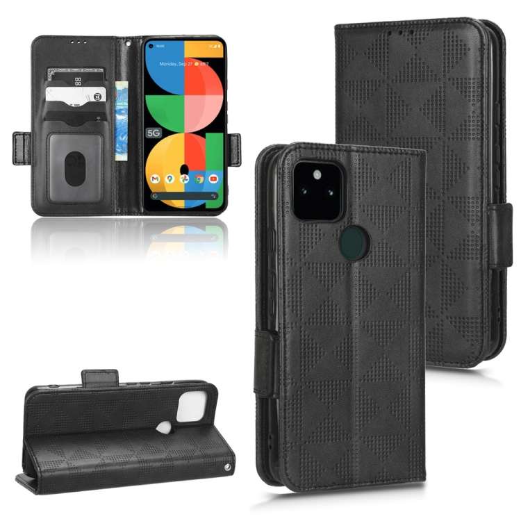 Custodia per telefono in pelle a triangolo simmetrico, For Google Pixel 4, For Google Pixel 5a 5G, For Google Pixel 5, For Google Pixel 6 Pro