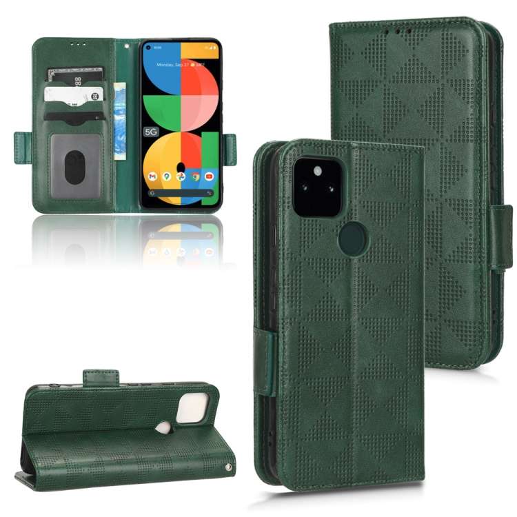 Custodia per telefono in pelle a triangolo simmetrico, For Google Pixel 4, For Google Pixel 5a 5G, For Google Pixel 5, For Google Pixel 6 Pro