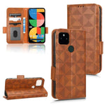 Custodia per telefono in pelle a triangolo simmetrico, For Google Pixel 4, For Google Pixel 5a 5G, For Google Pixel 5, For Google Pixel 6 Pro