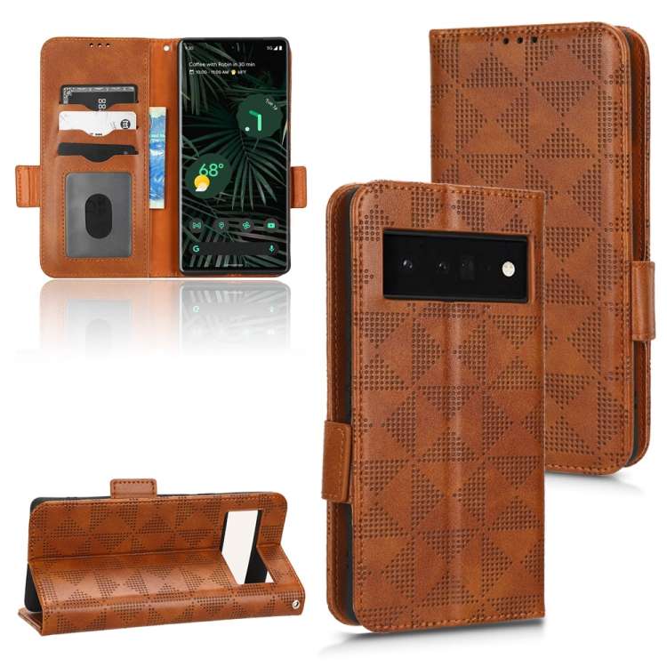 Custodia per telefono in pelle a triangolo simmetrico, For Google Pixel 4, For Google Pixel 5a 5G, For Google Pixel 5, For Google Pixel 6 Pro