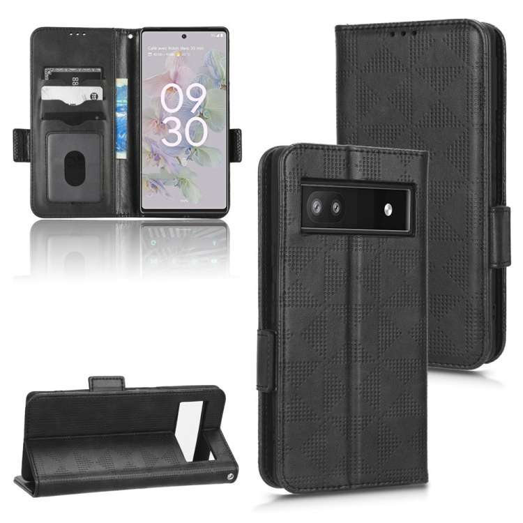 Custodia per telefono in pelle a triangolo simmetrico, For Google Pixel 6a, For Google Pixel 6, For Google Pixel 7 Pro, For Google Pixel 7a