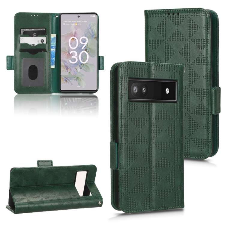 Custodia per telefono in pelle a triangolo simmetrico, For Google Pixel 6a, For Google Pixel 6, For Google Pixel 7 Pro, For Google Pixel 7a