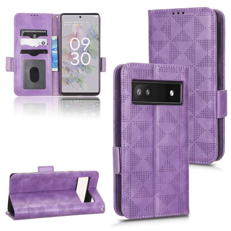 Custodia per telefono in pelle a triangolo simmetrico, For Google Pixel 6a, For Google Pixel 6, For Google Pixel 7 Pro, For Google Pixel 7a