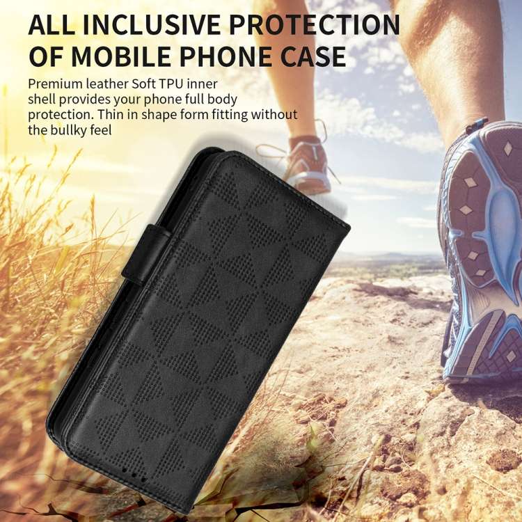 Custodia per telefono in pelle a triangolo simmetrico, For Google Pixel 6a, For Google Pixel 6, For Google Pixel 7 Pro, For Google Pixel 7a