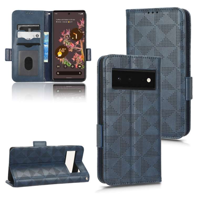 Custodia per telefono in pelle a triangolo simmetrico, For Google Pixel 6a, For Google Pixel 6, For Google Pixel 7 Pro, For Google Pixel 7a