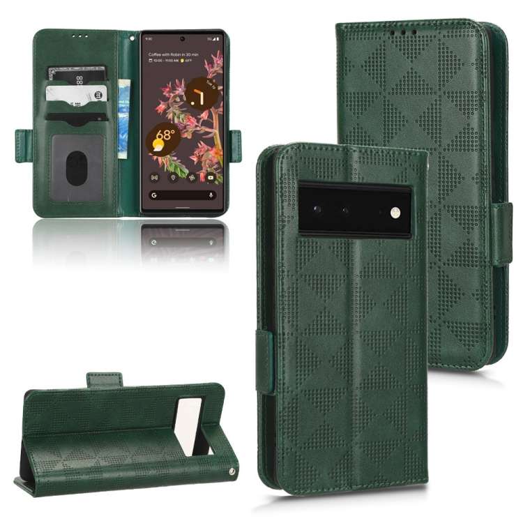 Custodia per telefono in pelle a triangolo simmetrico, For Google Pixel 6a, For Google Pixel 6, For Google Pixel 7 Pro, For Google Pixel 7a