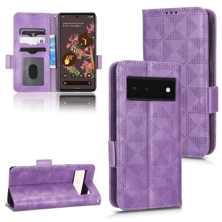 Custodia per telefono in pelle a triangolo simmetrico, For Google Pixel 6a, For Google Pixel 6, For Google Pixel 7 Pro, For Google Pixel 7a