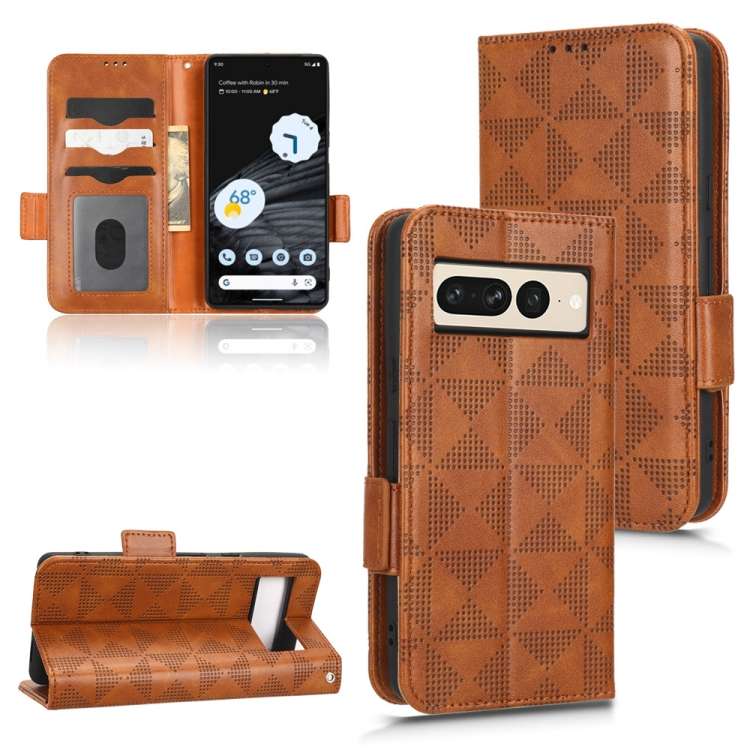 Custodia per telefono in pelle a triangolo simmetrico, For Google Pixel 6a, For Google Pixel 6, For Google Pixel 7 Pro, For Google Pixel 7a