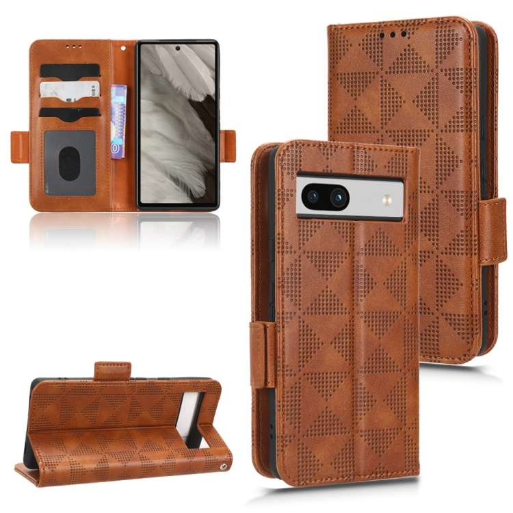 Custodia per telefono in pelle a triangolo simmetrico, For Google Pixel 6a, For Google Pixel 6, For Google Pixel 7 Pro, For Google Pixel 7a