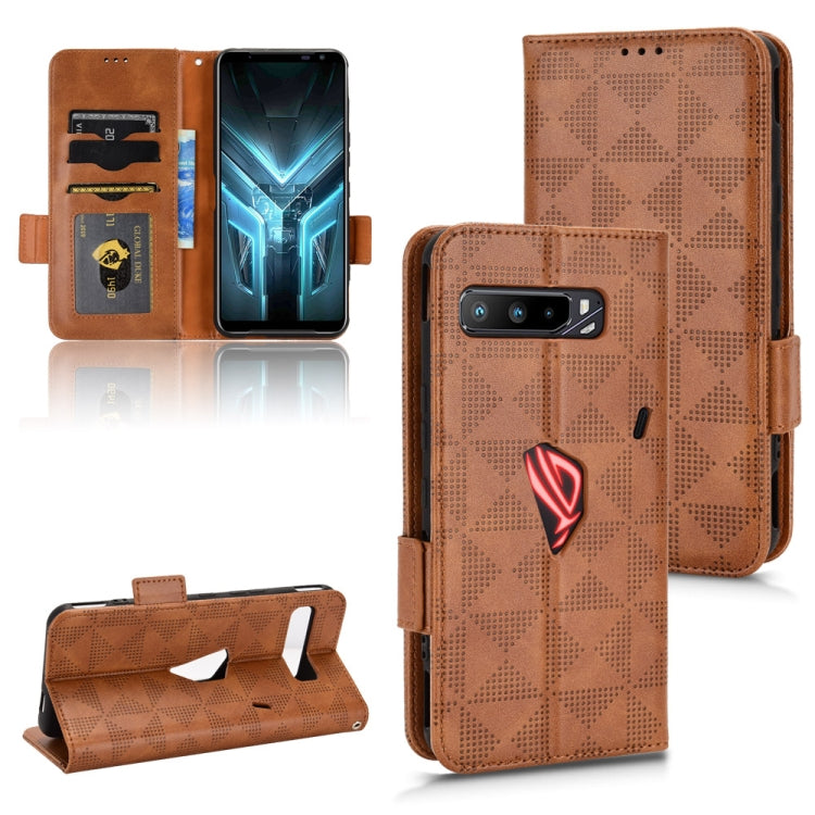Custodia per telefono in pelle a triangolo simmetrico, For Asus Zenfone 7 Pro ZS671KS, For Asus Zenfone 8 ZS590KS, For Asus ROG Phone 3 Strix / 3 ZS661KL