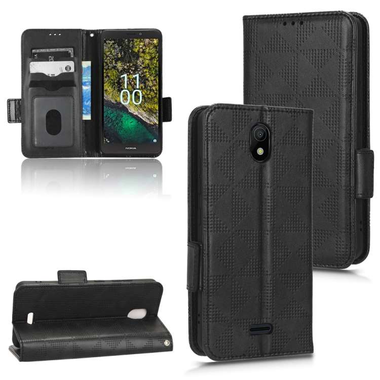 Custodia per telefono in pelle a triangolo simmetrico, For Nokia C21 Plus, For Nokia C21, For Nokia C100, For Nokia C200