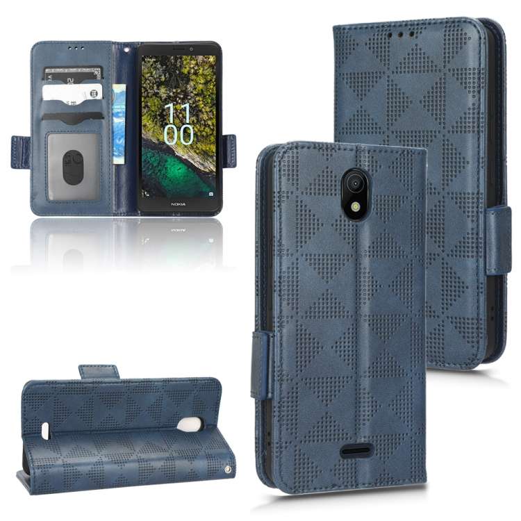 Custodia per telefono in pelle a triangolo simmetrico, For Nokia C21 Plus, For Nokia C21, For Nokia C100, For Nokia C200