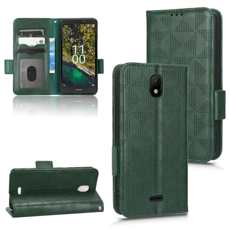 Custodia per telefono in pelle a triangolo simmetrico, For Nokia C21 Plus, For Nokia C21, For Nokia C100, For Nokia C200
