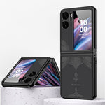Custodia per telefono in rilievo con cornice galvanica modello Litchi, For OPPO Find N2 Flip