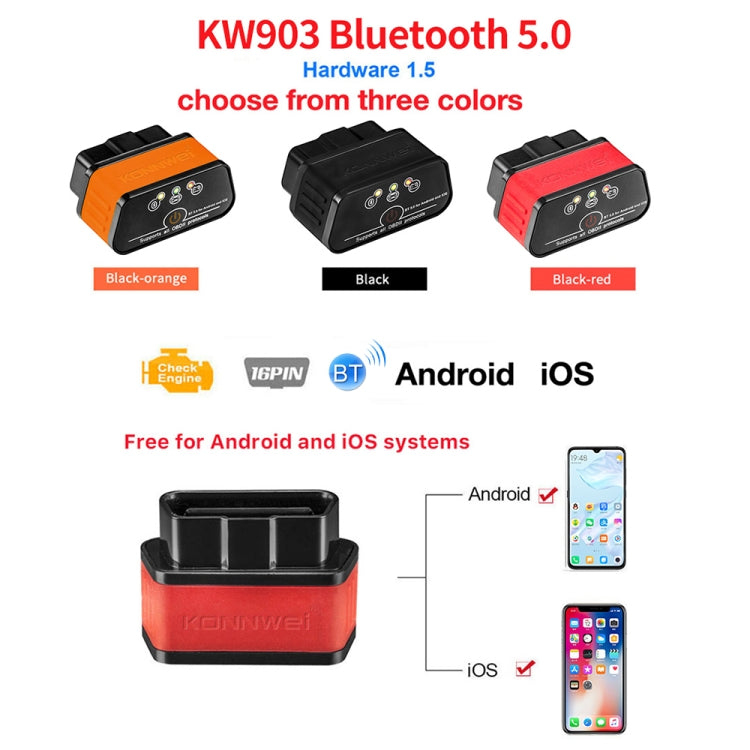 KONNWEI KW903 Scanner diagnostico OBD2 Bluetooth 5.0