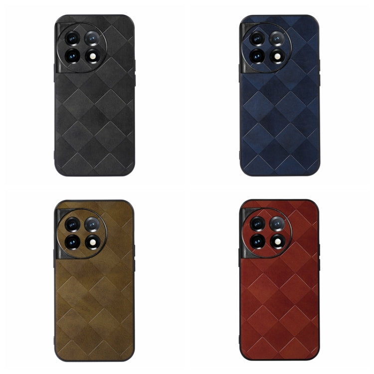Custodia PU scozzese intrecciata per OnePlus 11R Ace 2 Galaxy A24