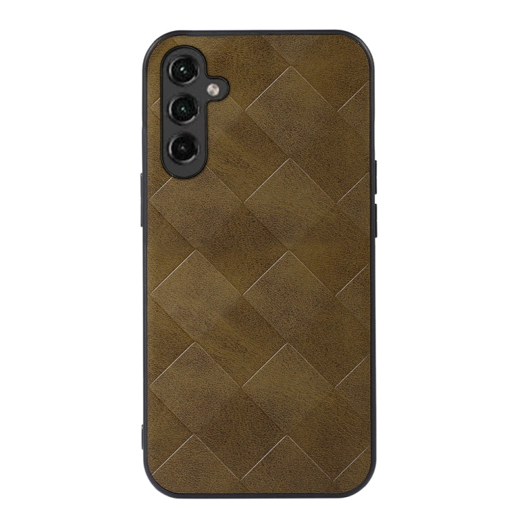 Custodia PU scozzese intrecciata per OnePlus 11R Ace 2 Galaxy A24