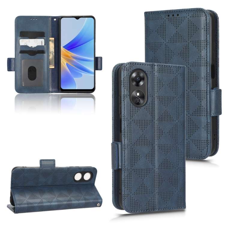 Custodia per telefono in pelle a triangolo simmetrico, For OPPO Find X5 Pro, For OPPO A17, For OPPO A55s 5G, For OPPO A57 5G / A77 5G