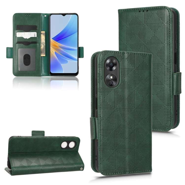 Custodia per telefono in pelle a triangolo simmetrico, For OPPO Find X5 Pro, For OPPO A17, For OPPO A55s 5G, For OPPO A57 5G / A77 5G