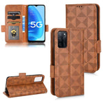 Custodia per telefono in pelle a triangolo simmetrico, For OPPO Find X5 Pro, For OPPO A17, For OPPO A55s 5G, For OPPO A57 5G / A77 5G