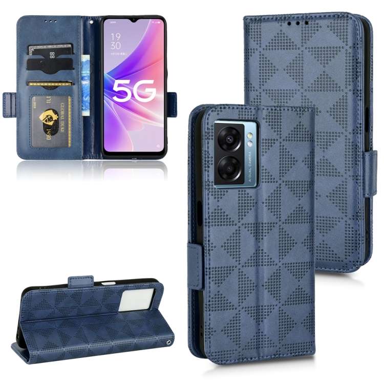 Custodia per telefono in pelle a triangolo simmetrico, For OPPO Find X5 Pro, For OPPO A17, For OPPO A55s 5G, For OPPO A57 5G / A77 5G