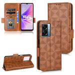 Custodia per telefono in pelle a triangolo simmetrico, For OPPO Find X5 Pro, For OPPO A17, For OPPO A55s 5G, For OPPO A57 5G / A77 5G