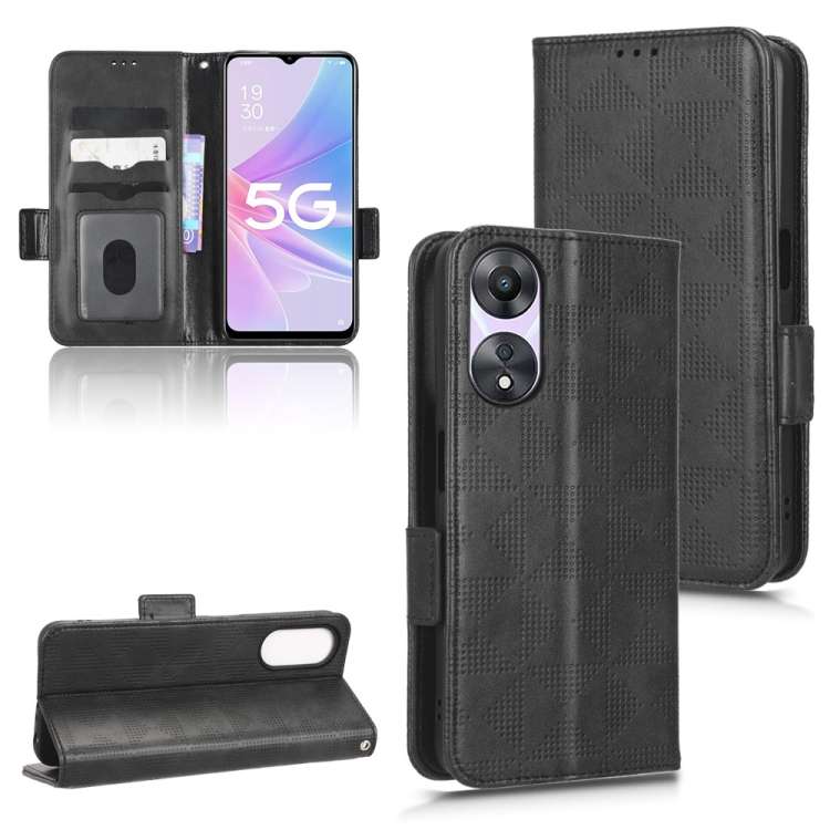 Custodia per telefono in pelle a triangolo simmetrico, For OPPO A58 5G, For OPPO A97 5G, For OPPO Find N2 Flip, For OPPO Find N2