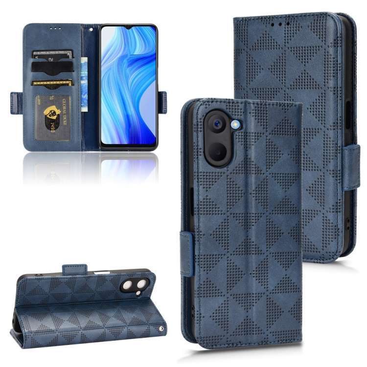 Custodia per telefono in pelle a triangolo simmetrico, For Realme GT Master / Q3 Pro Carnival, For Realme V20, For Realme C31, For Realme GT Neo2, For Realme GT Neo3