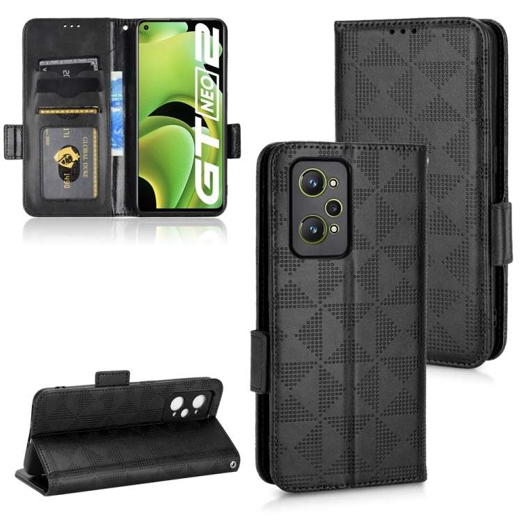 Custodia per telefono in pelle a triangolo simmetrico, For Realme GT Master / Q3 Pro Carnival, For Realme V20, For Realme C31, For Realme GT Neo2, For Realme GT Neo3