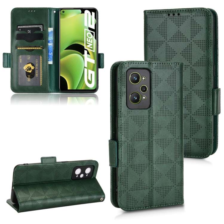 Custodia per telefono in pelle a triangolo simmetrico, For Realme GT Master / Q3 Pro Carnival, For Realme V20, For Realme C31, For Realme GT Neo2, For Realme GT Neo3