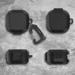 Custodia in silicone per auricolari wireless con interruttore e moschettone per Samsung Galaxy Buds Live / Buds2 / Buds Pro / Buds2 Pro