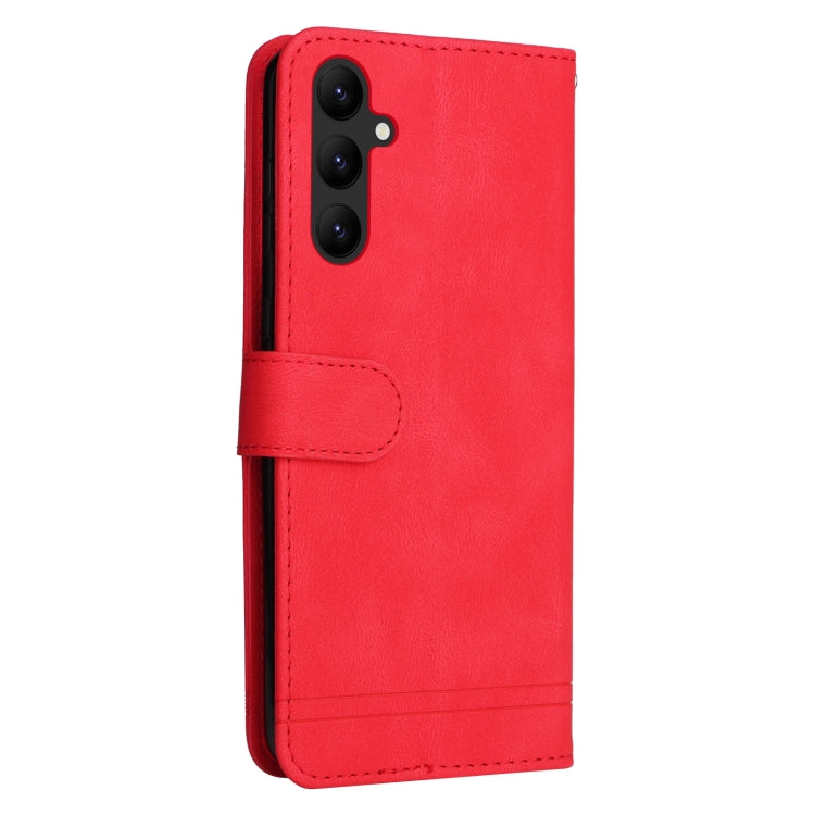 Custodia in pelle con bottone metallo per Samsung e Honor