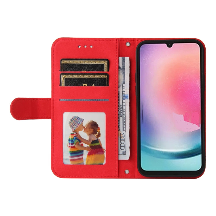 Custodia in pelle con bottone metallo per Samsung e Honor