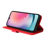 Custodia in pelle con bottone metallo per Samsung e Honor