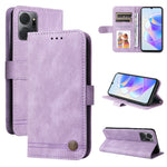 Custodia in pelle con bottone metallo per Samsung e Honor