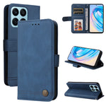 Custodia in pelle con bottone metallo per Samsung e Honor