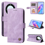 Custodia in pelle con bottone metallo per Samsung e Honor