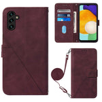 Custodia portafoglio in pelle con flip per Samsung e Motorola