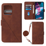 Custodia portafoglio in pelle con flip per Samsung e Motorola