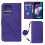 Custodia portafoglio in pelle con flip per Samsung e Motorola