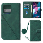 Custodia portafoglio in pelle con flip per Samsung e Motorola