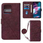 Custodia portafoglio in pelle con flip per Samsung e Motorola
