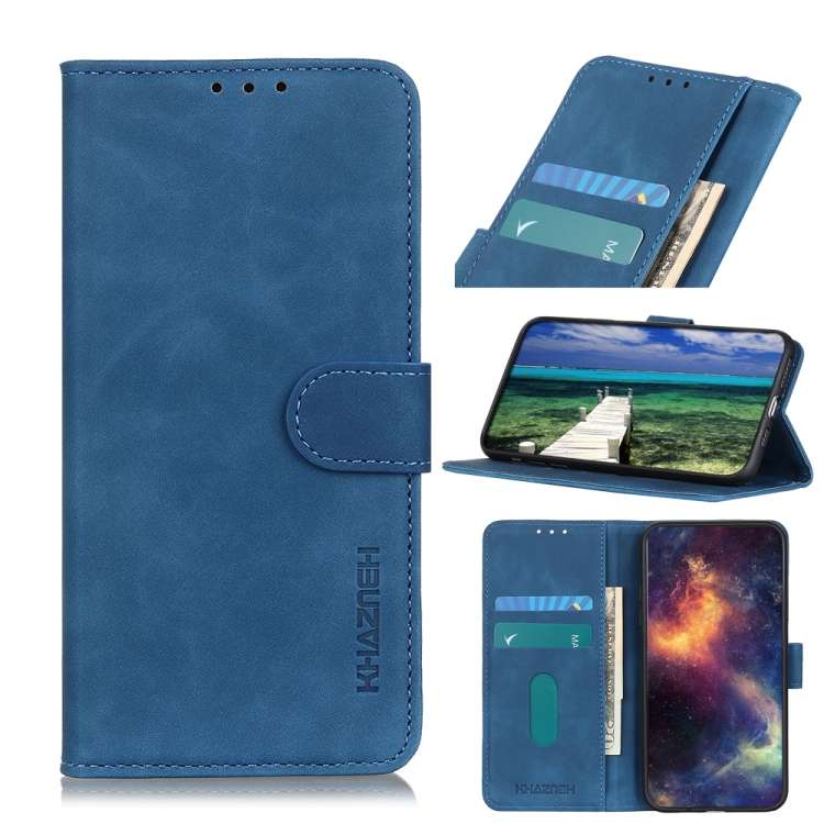 KHAZNEH Custodia per telefono in pelle a conchiglia con texture retrò, For Google Pixel 7a, For Xiaomi Redmi Note 12 4G Global