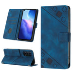 Custodia per telefono in pelle goffrata effetto pelle, For OPPO Reno4, For OPPO Reno5 4G / Reno5 5G, For OPPO Reno6 4G, For OPPO Reno8 T 5G/A1 Pro 5G Global