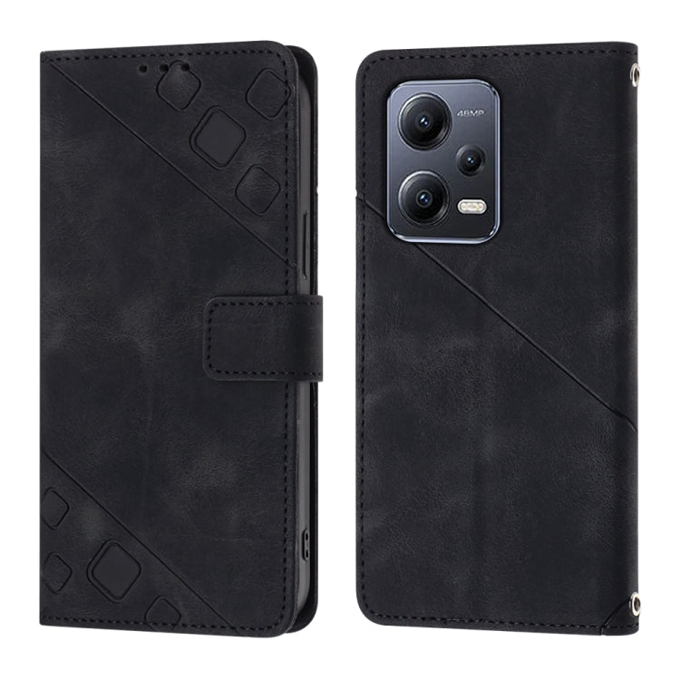 Custodia per telefono in pelle goffrata effetto pelle, For Xiaomi Poco X5 5G, For Xiaomi Poco X5 Pro 5G / Redmi Note 12 Pro Speed, For Sony XPreia ACE  III, For Sony XPreia 5 IV