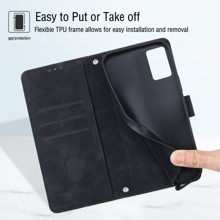 Custodia per telefono in pelle goffrata effetto pelle, For Xiaomi Poco X5 5G, For Xiaomi Poco X5 Pro 5G / Redmi Note 12 Pro Speed, For Sony XPreia ACE  III, For Sony XPreia 5 IV